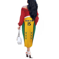 Custom Guyana Cricket Off The Shoulder Long Sleeve Dress Come On Amazon Warriors