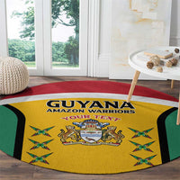 Custom Guyana Cricket Round Carpet Come On Amazon Warriors