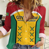 Custom Guyana Cricket Women Casual Shirt Come On Amazon Warriors
