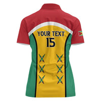 Custom Guyana Cricket Women Polo Shirt Come On Amazon Warriors