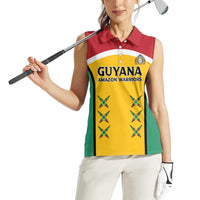 Custom Guyana Cricket Women Sleeveless Polo Shirt Come On Amazon Warriors