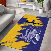 Custom Barbados Royals Cricket Area Rug Coat Of Arms Flag Style