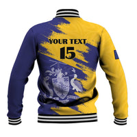 Custom Barbados Royals Cricket Baseball Jacket Coat Of Arms Flag Style