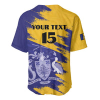 Custom Barbados Royals Cricket Baseball Jersey Coat Of Arms Flag Style