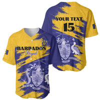 Custom Barbados Royals Cricket Baseball Jersey Coat Of Arms Flag Style
