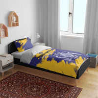 Custom Barbados Royals Cricket Bedding Set Coat Of Arms Flag Style