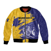 Custom Barbados Royals Cricket Bomber Jacket Coat Of Arms Flag Style