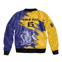 Custom Barbados Royals Cricket Bomber Jacket Coat Of Arms Flag Style