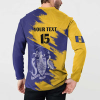 Custom Barbados Royals Cricket Button Sweatshirt Coat Of Arms Flag Style