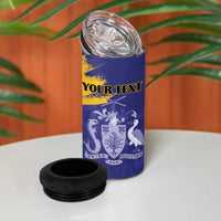 Custom Barbados Royals Cricket 4 in 1 Can Cooler Tumbler Coat Of Arms Flag Style