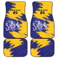 Custom Barbados Royals Cricket Car Mats Coat Of Arms Flag Style