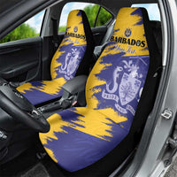 Custom Barbados Royals Cricket Car Seat Cover Coat Of Arms Flag Style