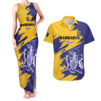 Custom Barbados Royals Cricket Couples Matching Tank Maxi Dress and Hawaiian Shirt Coat Of Arms Flag Style