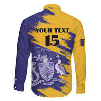 Custom Barbados Royals Cricket Family Matching Long Sleeve Bodycon Dress and Hawaiian Shirt Coat Of Arms Flag Style