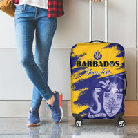 Custom Barbados Royals Cricket Luggage Cover Coat Of Arms Flag Style