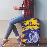 Custom Barbados Royals Cricket Luggage Cover Coat Of Arms Flag Style
