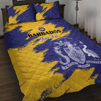 Custom Barbados Royals Cricket Quilt Bed Set Coat Of Arms Flag Style