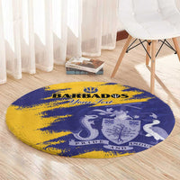 Custom Barbados Royals Cricket Round Carpet Coat Of Arms Flag Style