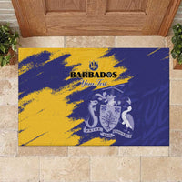 Custom Barbados Royals Cricket Rubber Doormat Coat Of Arms Flag Style