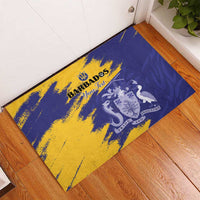 Custom Barbados Royals Cricket Rubber Doormat Coat Of Arms Flag Style
