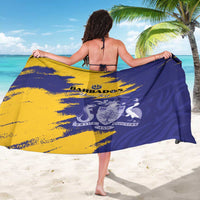 Custom Barbados Royals Cricket Sarong Coat Of Arms Flag Style
