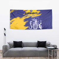 Custom Barbados Royals Cricket Tapestry Coat Of Arms Flag Style