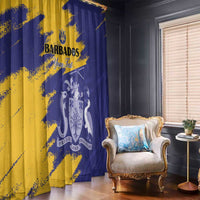 Custom Barbados Royals Cricket Window Curtain Coat Of Arms Flag Style