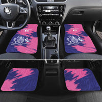 Custom Barbados Royals Cricket Car Mats Coat Of Arms Pink - Blue Color