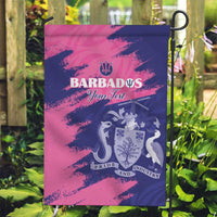 Custom Barbados Royals Cricket Garden Flag Coat Of Arms Pink - Blue Color