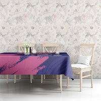 Custom Barbados Royals Cricket Tablecloth Coat Of Arms Pink - Blue Color