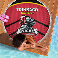 Custom Trinidad and Tobago Cricket Beach Blanket Wave Yuh Flag - Trinbago Strong