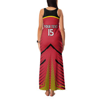 Custom Trinidad and Tobago Cricket Family Matching Tank Maxi Dress and Hawaiian Shirt Wave Yuh Flag - Trinbago Strong