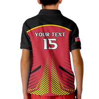Custom Trinidad and Tobago Cricket Kid Polo Shirt Wave Yuh Flag - Trinbago Strong