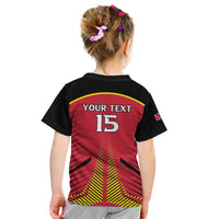 Custom Trinidad and Tobago Cricket Kid T Shirt Wave Yuh Flag - Trinbago Strong