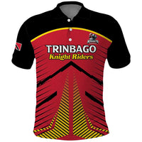 Custom Trinidad and Tobago Cricket Polo Shirt Wave Yuh Flag - Trinbago Strong