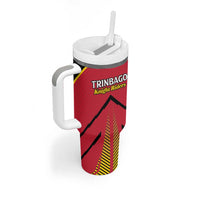 Custom Trinidad and Tobago Cricket Tumbler With Handle Wave Yuh Flag - Trinbago Strong