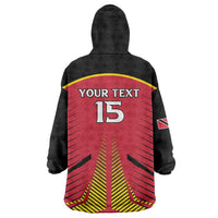 Custom Trinidad and Tobago Cricket Wearable Blanket Hoodie Wave Yuh Flag - Trinbago Strong