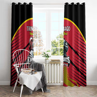 Custom Trinidad and Tobago Cricket Window Curtain Wave Yuh Flag - Trinbago Strong