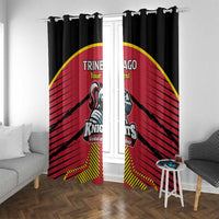 Custom Trinidad and Tobago Cricket Window Curtain Wave Yuh Flag - Trinbago Strong