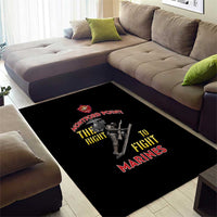 Montford Point Marines Area Rug The Right To Fight - Black - Wonder Print Shop