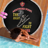 Montford Point Marines Beach Blanket The Right To Fight - Black - Wonder Print Shop