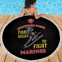 Montford Point Marines Beach Blanket The Right To Fight - Black - Wonder Print Shop