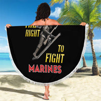 Montford Point Marines Beach Blanket The Right To Fight - Black - Wonder Print Shop