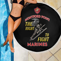 Montford Point Marines Beach Blanket The Right To Fight - Black - Wonder Print Shop