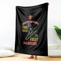Montford Point Marines Blanket The Right To Fight - Black - Wonder Print Shop