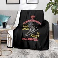 Montford Point Marines Blanket The Right To Fight - Black - Wonder Print Shop