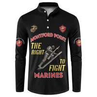 Montford Point Marines Button Sweatshirt The Right To Fight - Black - Wonder Print Shop