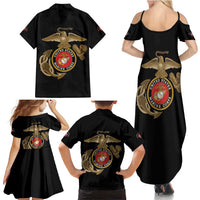 Montford Point Marines Family Matching Summer Maxi Dress and Hawaiian Shirt The Right To Fight - Black - Wonder Print Shop