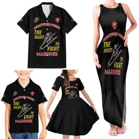 Montford Point Marines Family Matching Tank Maxi Dress and Hawaiian Shirt The Right To Fight - Black - Wonder Print Shop