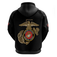 Montford Point Marines Hoodie The Right To Fight - Black - Wonder Print Shop